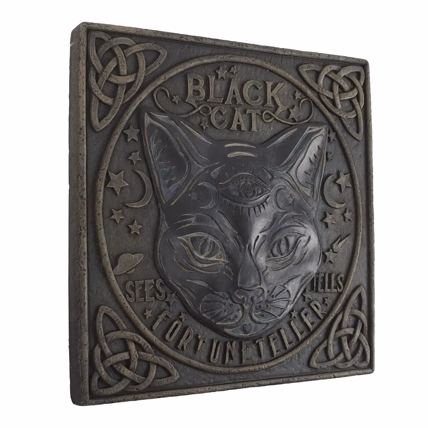 Something Different Black Cat Stepping Stone Ornament in Black and Brown – 2