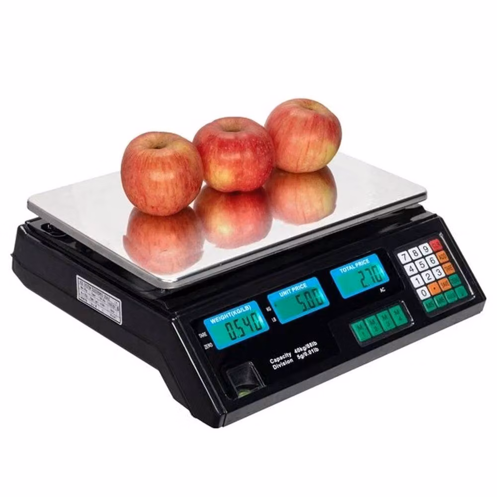 Spetlek Silver Digital Price Computing Retail Weight Scale, 40kg/5g, W: 100 cm, D: 15 cm – 5