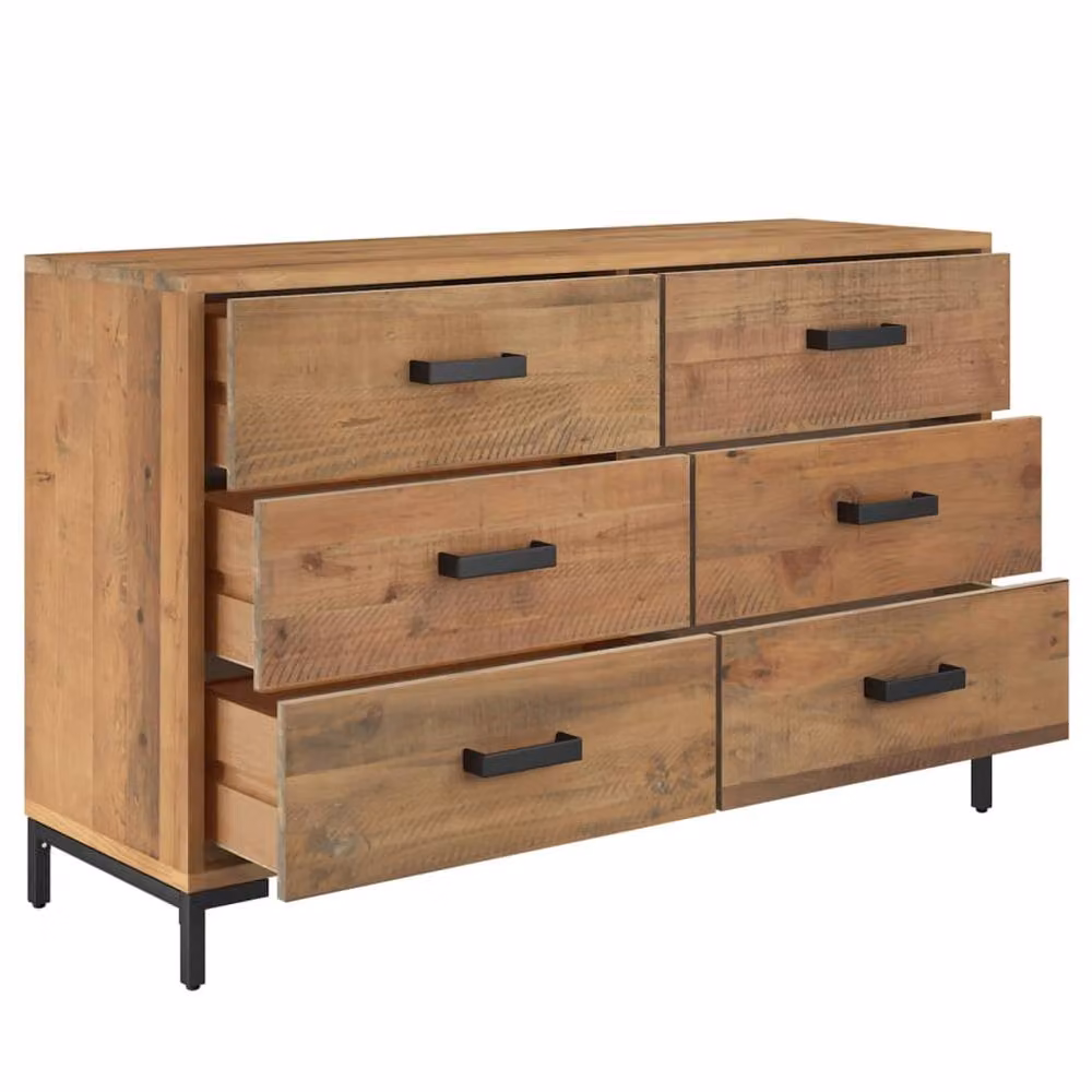 Berkfield Home Industrial Sideboard in Brown Solid Pinewood, W/D/H: 110 x 35 x 70 cm – 3