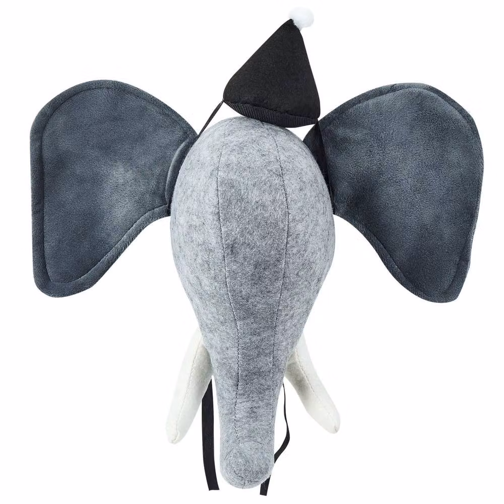 Wyld and Coco Plush Co Grey Elephant Head Wall Decor for Kids – 2