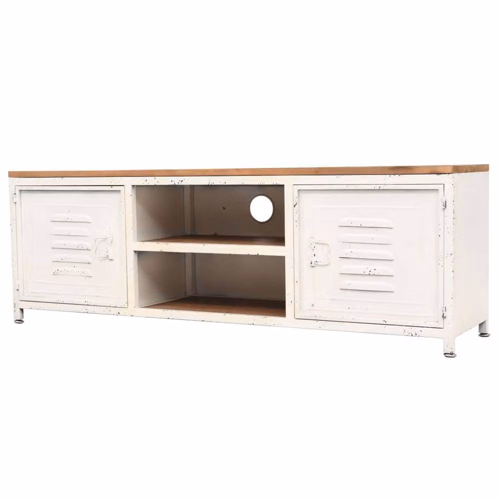 Berkfield Home TV Cabinet in White and Brown, W/D/H: 120 x 30 x 40 cm – 2