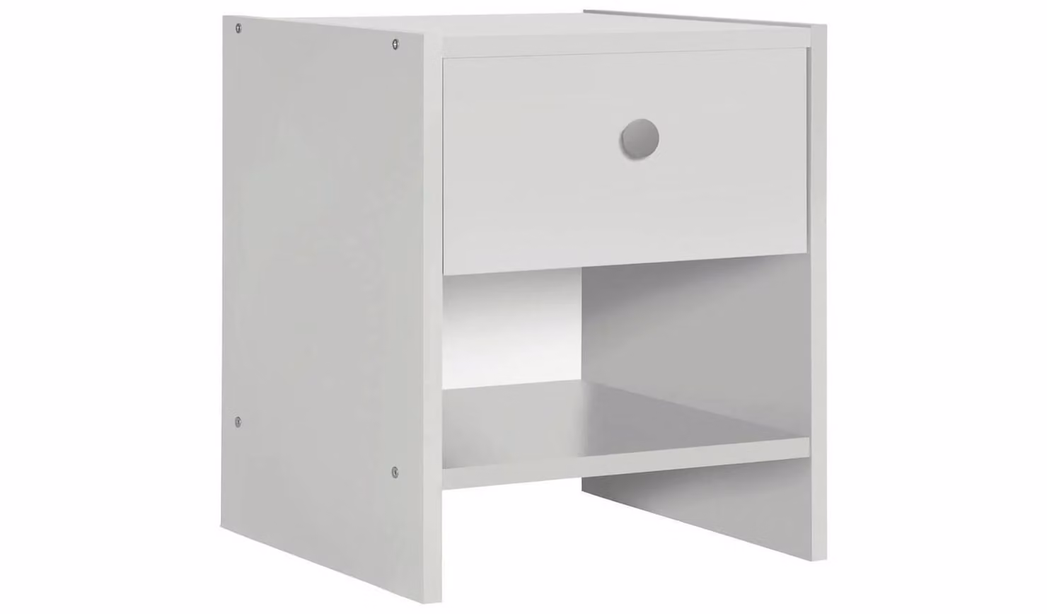 Seville 1 Drawer Bedside Table in White