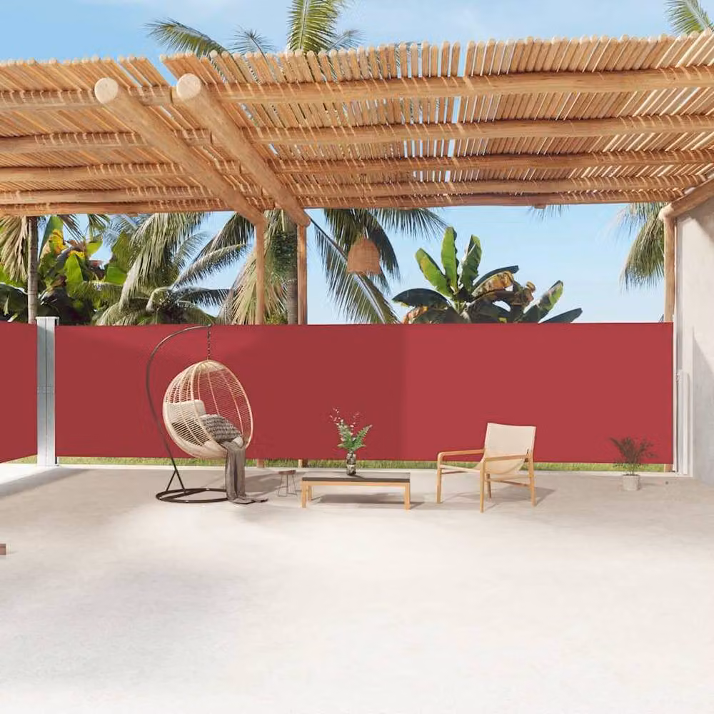 Berkfield Home Red Retractable Side Awning W/D/H: 1200 x 180 x 0 cm – 2