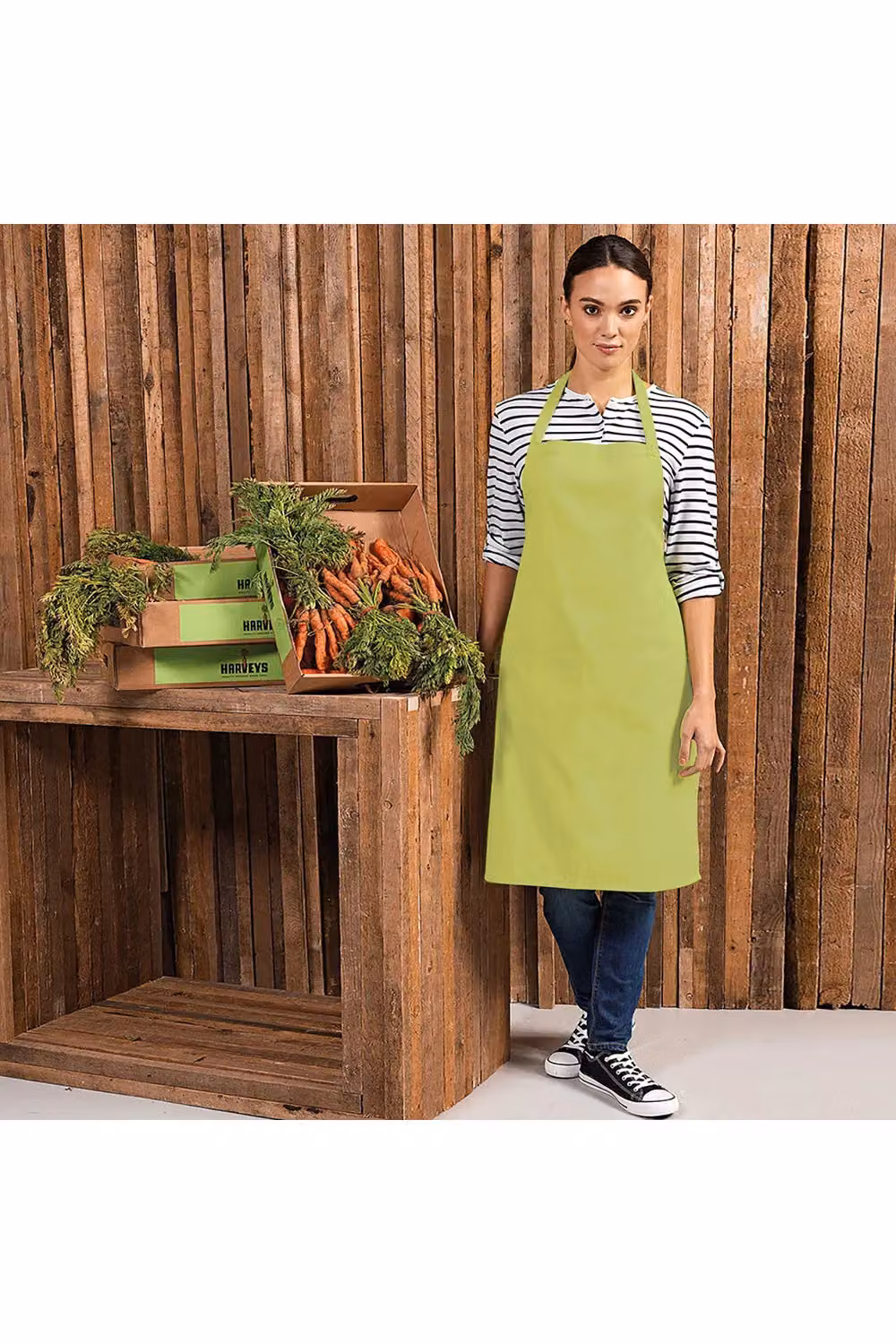 Premier Colours Poly Cotton Bib Apron in Green – 2