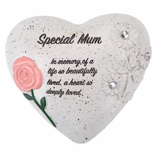 VFM e-Store Memorial Flower Pot Ornament in Grey, W/D/H: 16 x 14 x 7 cm – 1
