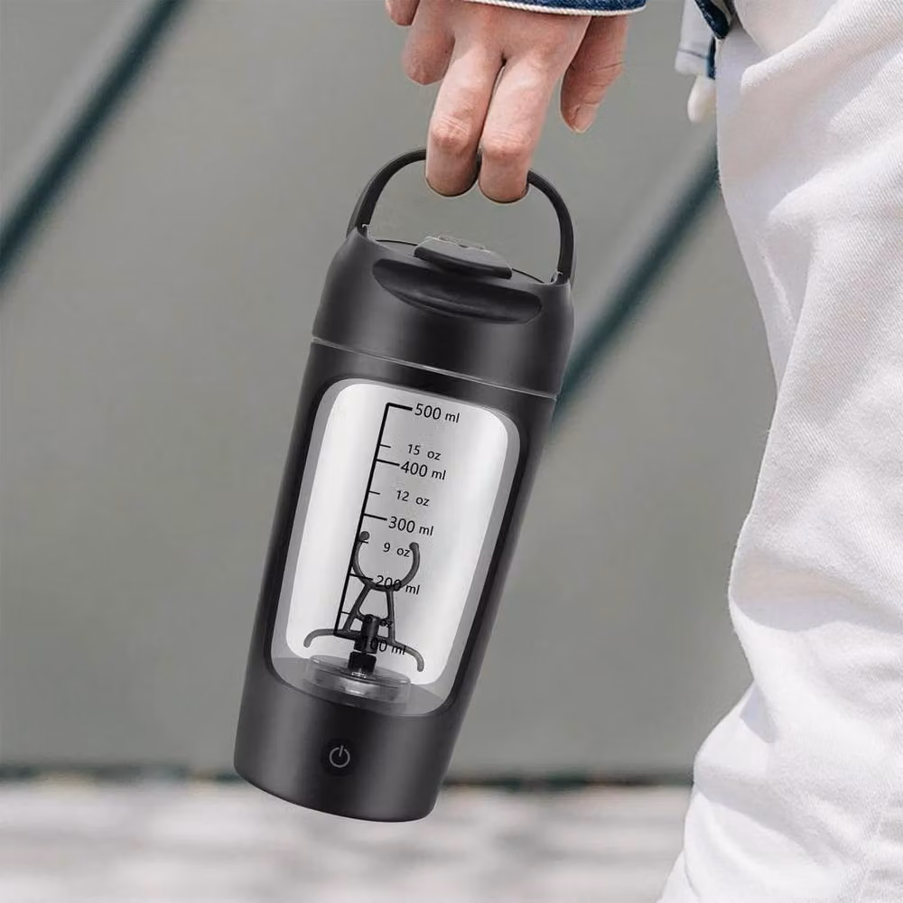 NESTLUNE Electric Smart Protein Shaker Mixer Cup Bottle, Black – 4