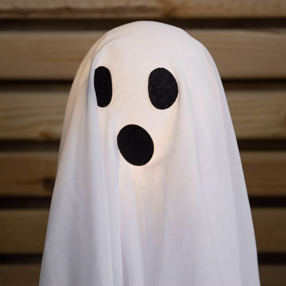 Samuel Alexander Set of 3 White Battery Powered LED Light Up Ghost Halloween Path Lights, Height: 51 cm – 2