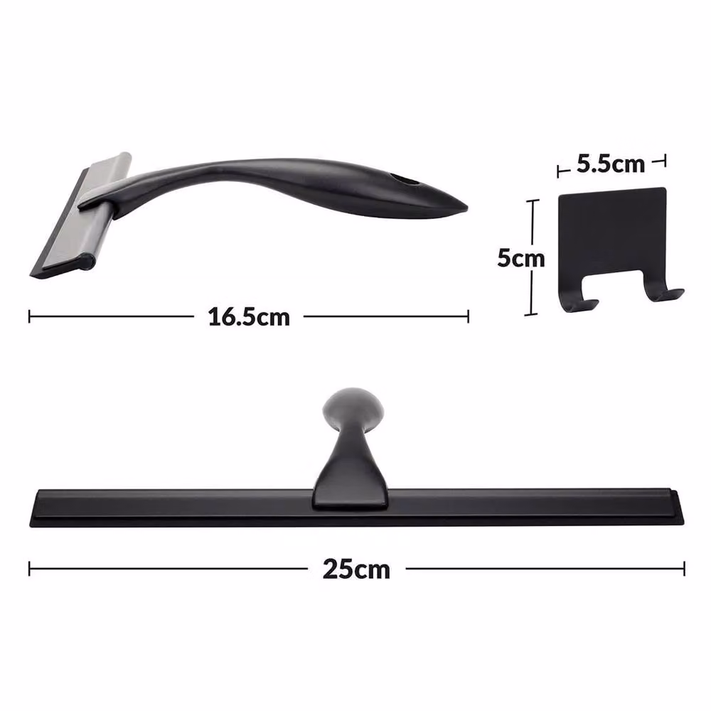 Nordara Black Glass Window Squeegee Cleaner for Showers and Car Mirrors – 2