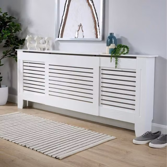Home Source York Extending Radiator Cover in White MDF