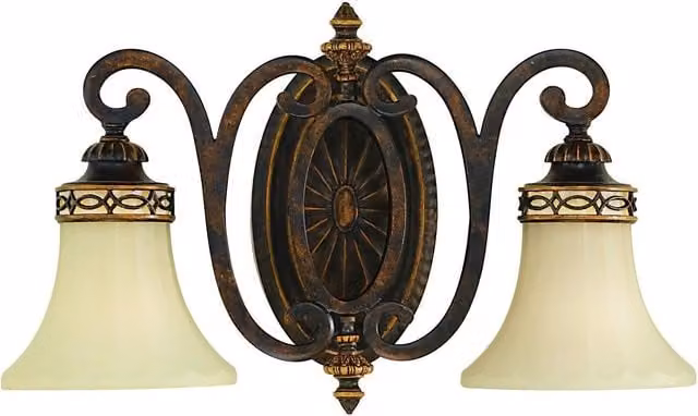 Netlighting Drawing Room 2 Light Indoor Wall Light in Brown with Walnut Wood and Metal Finish, E27