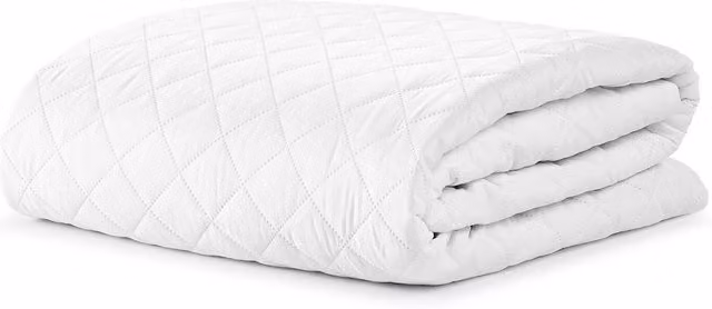 Velosso Supersoft Quilted Mattress Protector, White, W/D/H: 90 x 200 cm