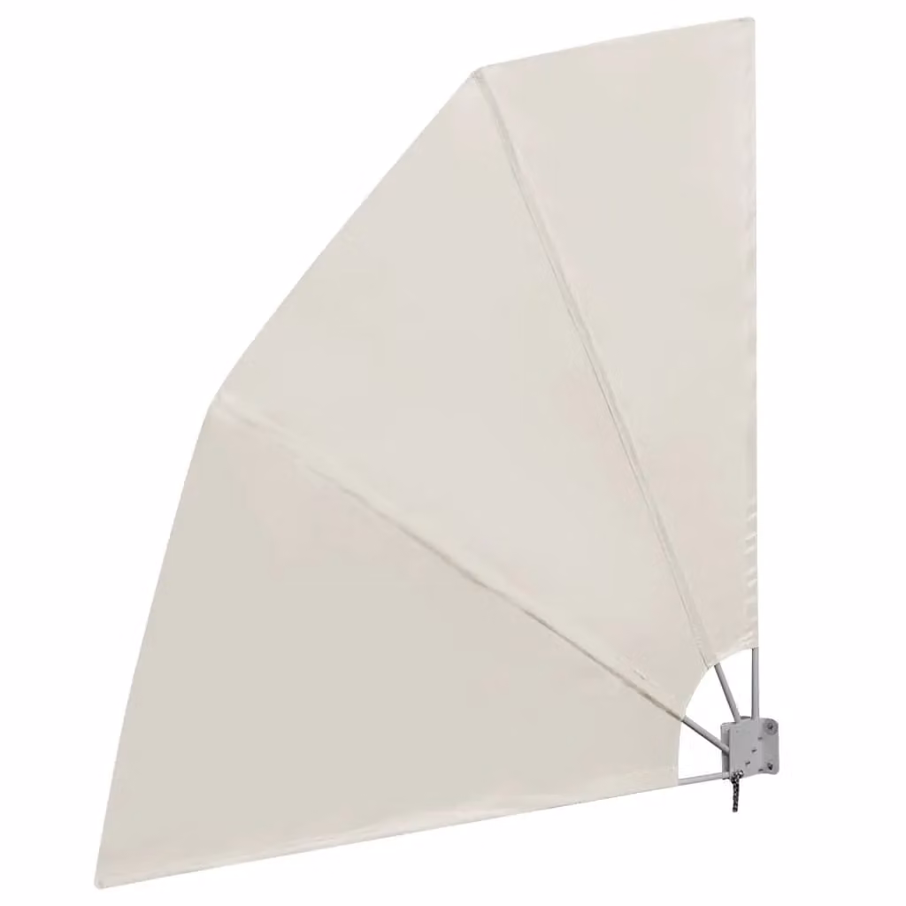 Berkfield Home Collapsible Balcony Side Awning in Beige, W/D/H: 210 x 210 x 210 cm – 2