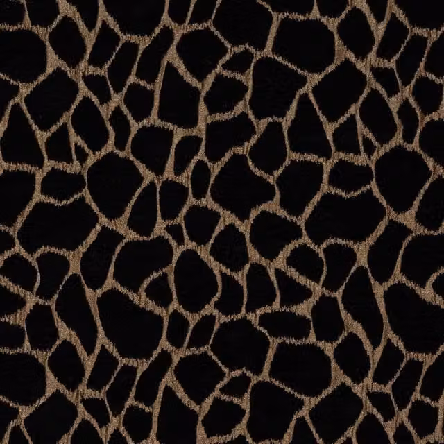 Terrys Kenya Fabric Panel in Bronze and Black with Chenille and Velvet Dotted Animal Pattern