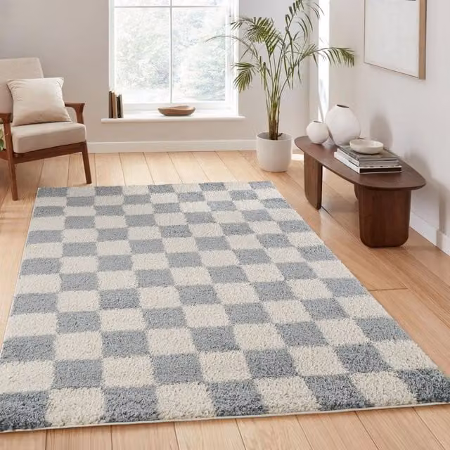 Desire Rugs Chester Modern Shaggy Area Rug in Duck Egg Blue, W: 290 cm x D: 200 cm