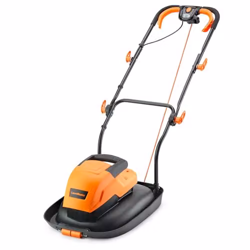 LawnMaster 1600W Orange Corded Hover Mower with Mulching Kit and Fixed Metal Blade, Cutting Width: 33 cm – 1
