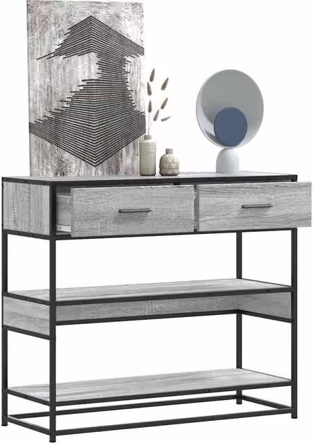 Berkfield Home Grey Sonoma Console Table, W/D/H: 90 x 35 x 80 cm – 1
