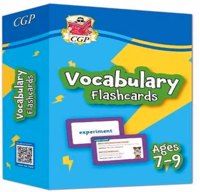 CGP Vocabulary Flashcards for Ages 7-9 Multicolour Paper Flashcards – 3