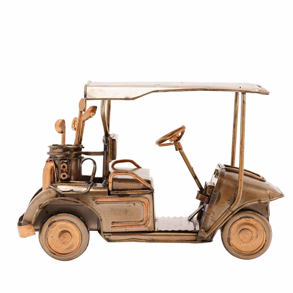 Harvey Makin Golf Buggy Metal Tabletop Ornament in Bronze – 2