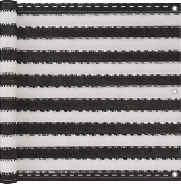 Berkfield Home HDPE Balcony Screen in Anthracite, White and Black, W: 90 cm, L: 600 cm