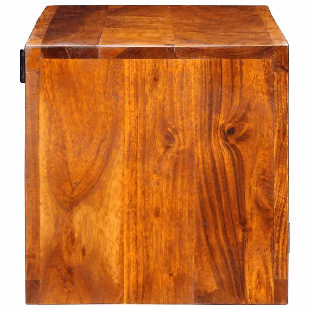 Berkfield Home Wall-mounted Multicolour Acacia Wood TV Cabinet W: 90 cm, D: 30 cm, H: 30 cm – 3