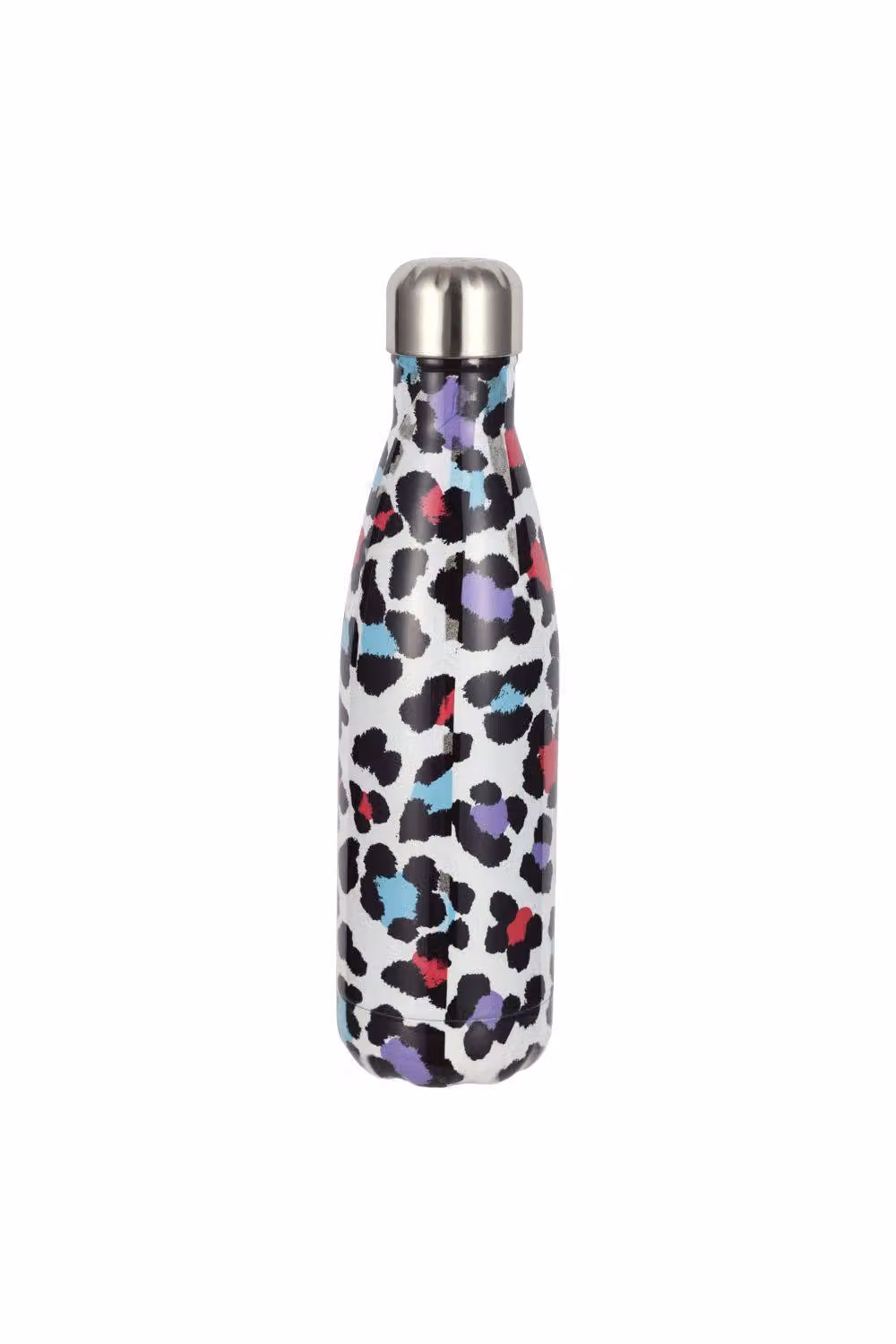 Hype Women's Thermal Water Bottle in Silver Leopard Multicolour – 2