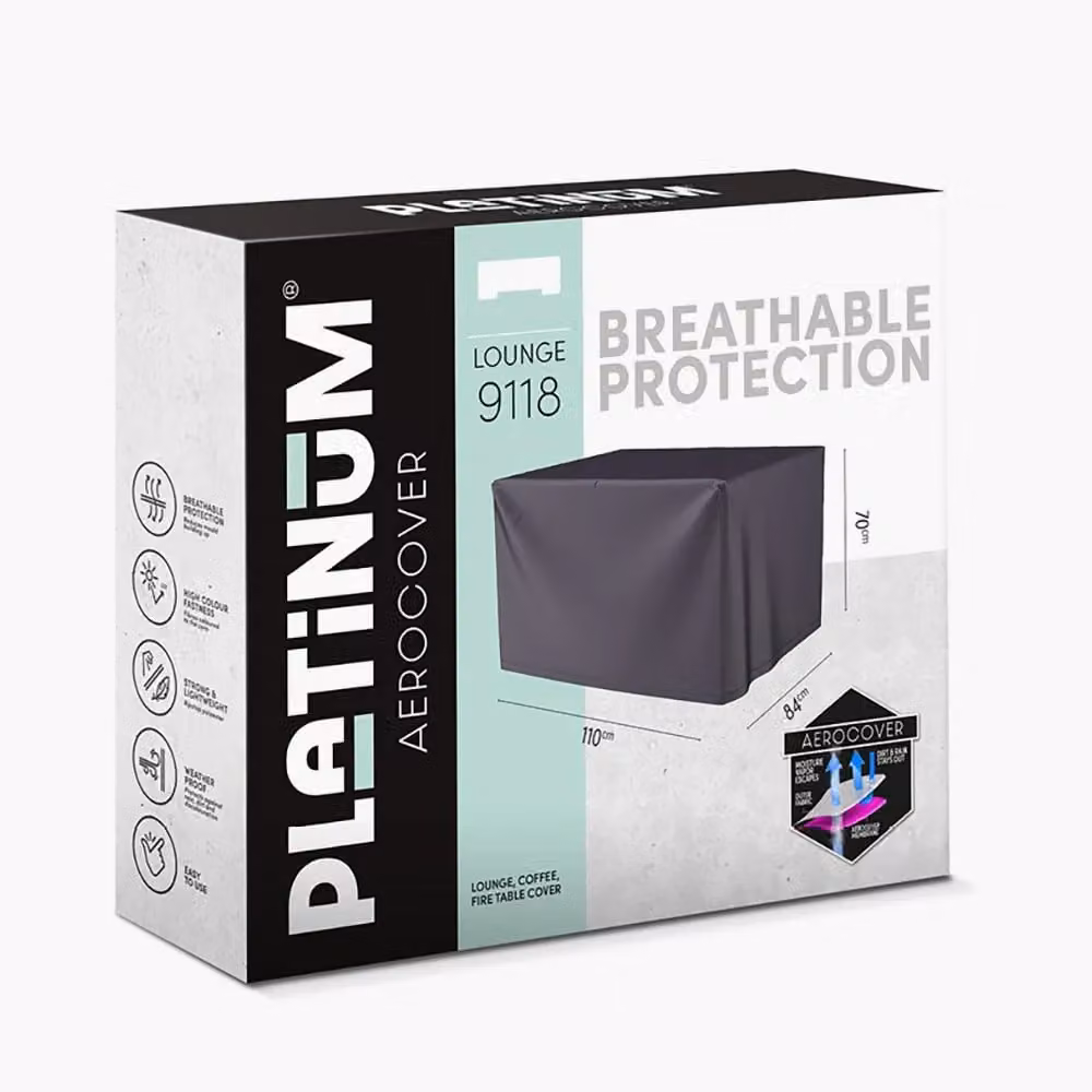 Ruma AeroCover Firetable Breathable Lightweight Water Repellent Polyester Cover in Dark Grey, W/D/H: 110 x 84 x 70 cm – 3