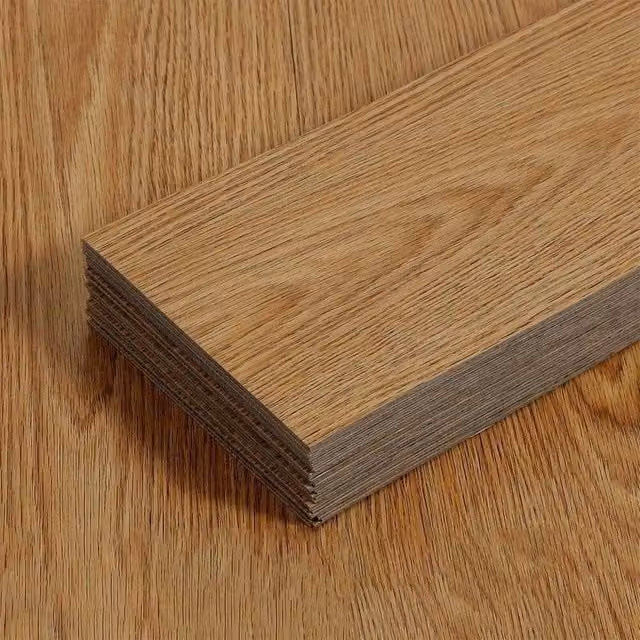NESTLUNE Self-adhesive Luxury PVC Floor Tiles in Brown, 36pc, 5.02m2, Width: 52 cm