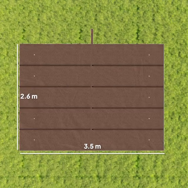 Outsunny Replacement Pergola Canopy Top in Brown Polyester, 260cm