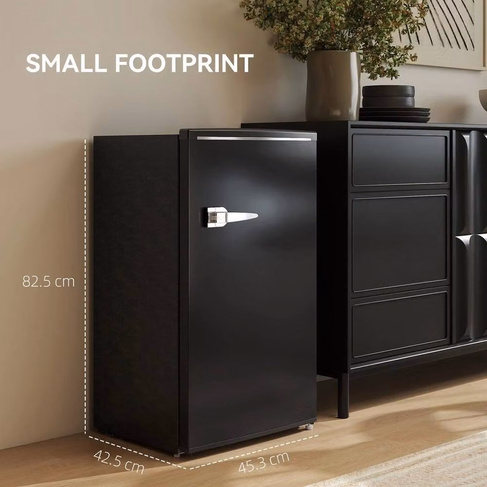 NESTLUNE 85L Freestanding Under Counter Fridge in Black, W: 100 cm, D: 15 cm, H: 15 cm – 2