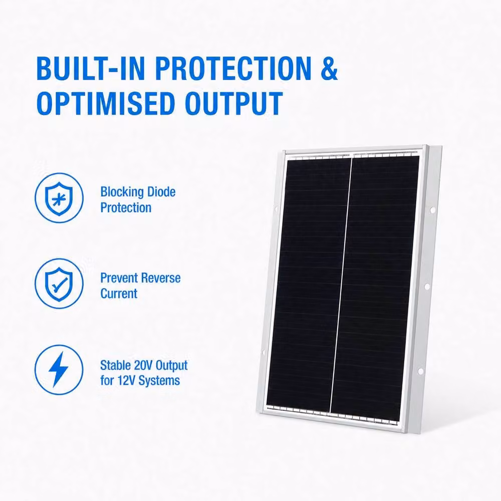 GWSOLAR Slim 30W Monocrystalline PERC Solar Panel with Blocking Diode in Black – 3