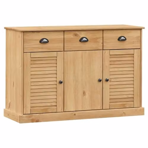 vidaXL VIGO Sideboard with Drawers in Brown Rustic Solid Wood Pine, W/D/H: 113 x 40 x 75 cm – 1