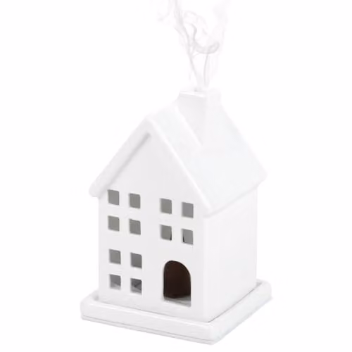 KDMD White Ceramic House Incense Cone Holder – 1