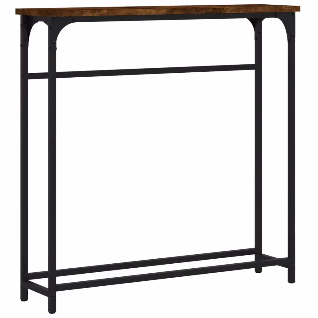 Berkfield Home Industrial Console Table in Smoked Oak Brown, W/D/H: 75 x 19.5 x 75 cm – 2