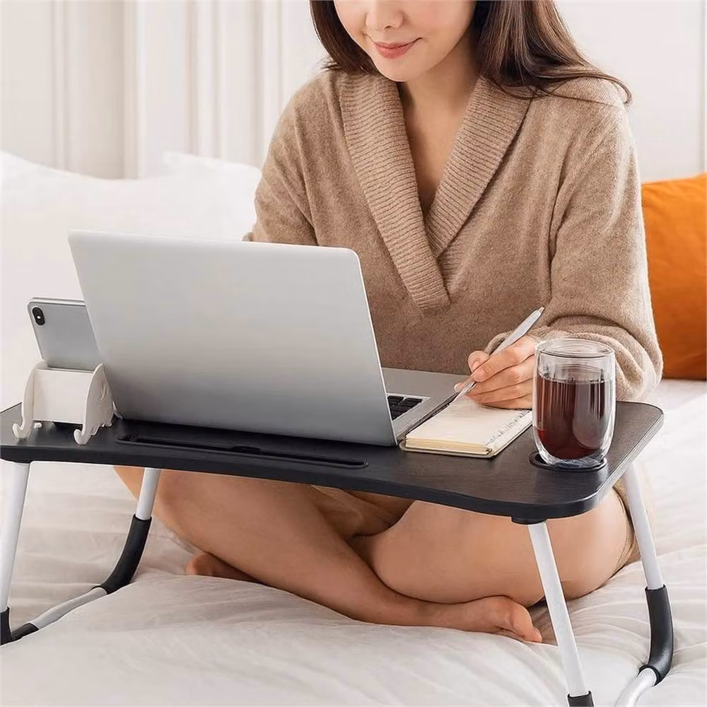 VOGREX Foldable Laptop Table and Portable Lap Desk in Black – 4