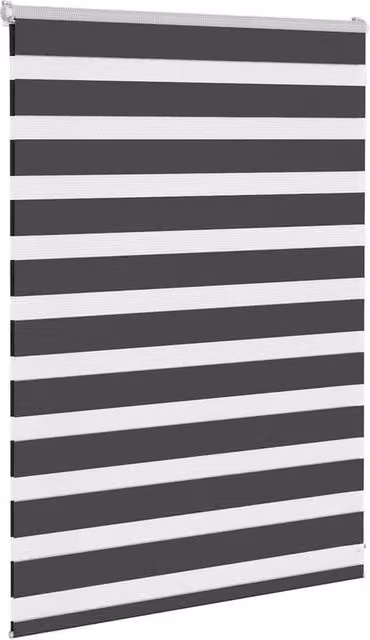 Berkfield Home Elegant Zebra Blind in Black Polyester, W: 105 cm, H: 100 cm – 1
