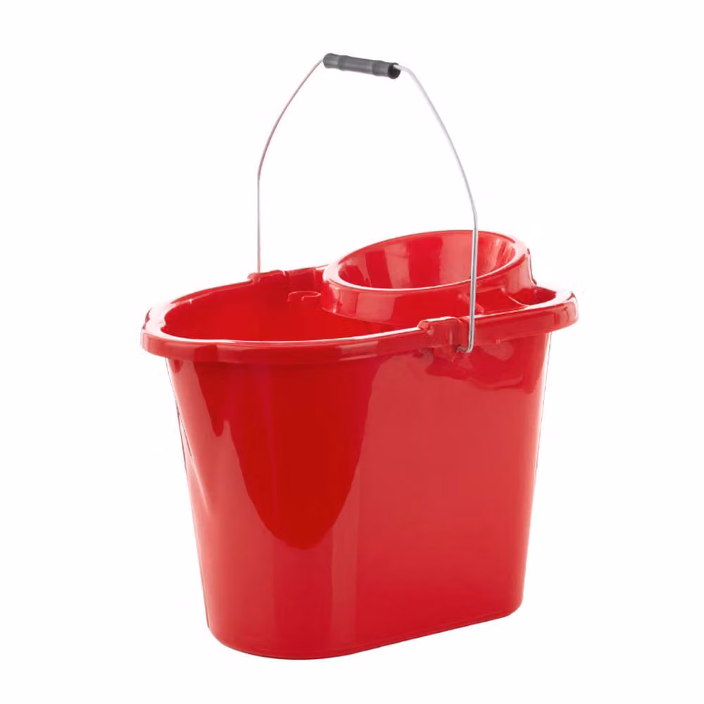 Leecroft Budget Oblong Mop Bucket, Red, 14L – 2