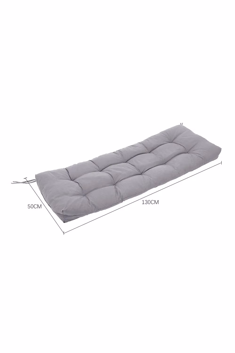 Living and Home Light Grey Garden Patio Bench Cushion, 2/3 Seater Seat Pad, W: 130 cm, D: 50 cm – 2