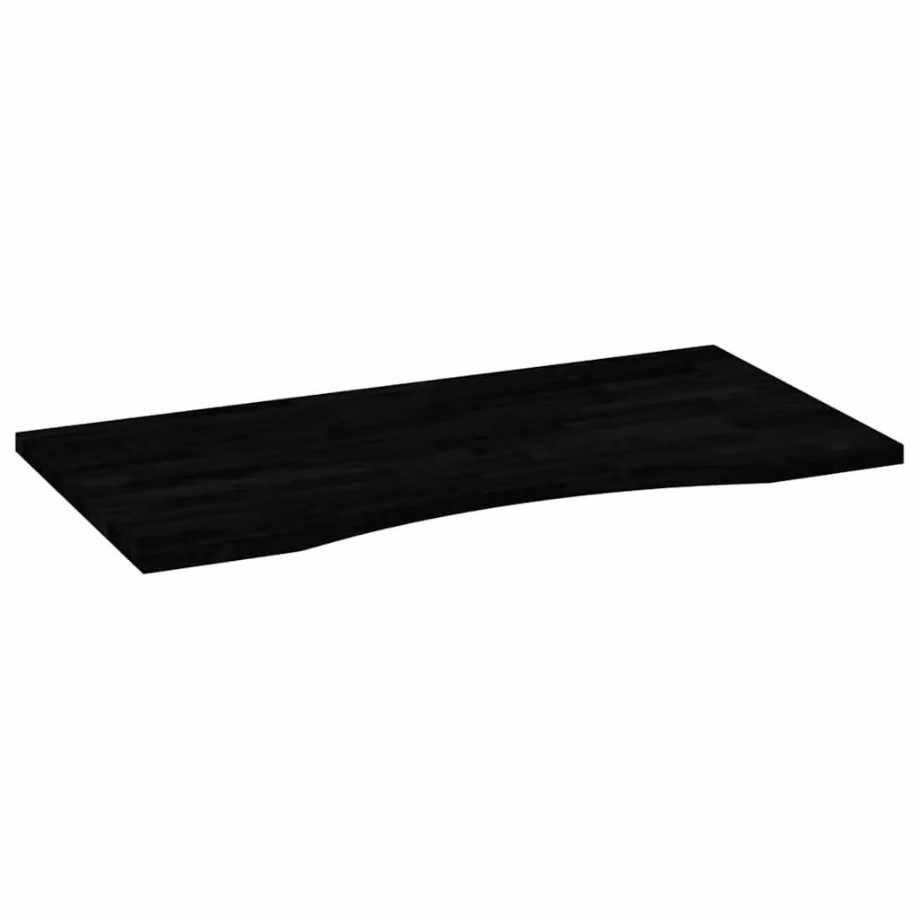 Berkfield Home Solid Wood Oak Rectangular Desk Top in Dark Brown W: 100 cm, D: 50 cm, H: 2.5 cm – 2