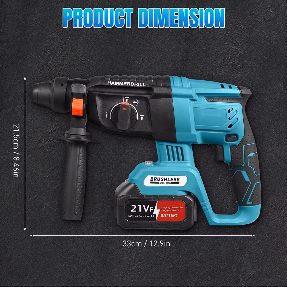 SPETLEK Heavy Duty Electric Impact Hammer in Turquoise, W: 520 mm – 3