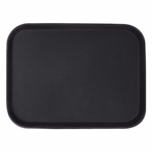Argon Tableware Black Rectangular Non-Slip Serving Tray, W: 51 cm, D: 38 cm