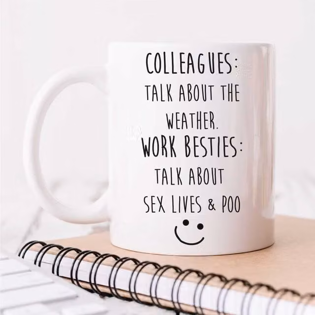 60 Second Makeover Colleagues Work Besties Ceramic Mug, White