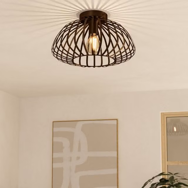 Eglo Espinal Bronze Metal Contemporary Round Ceiling Light
