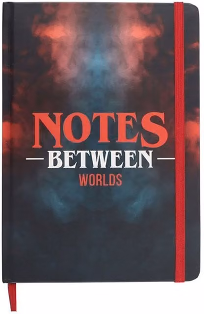 Something Different Notes Between Worlds A5 Lined Hardcover Notebook in Black, Blue, Red and Multicolour