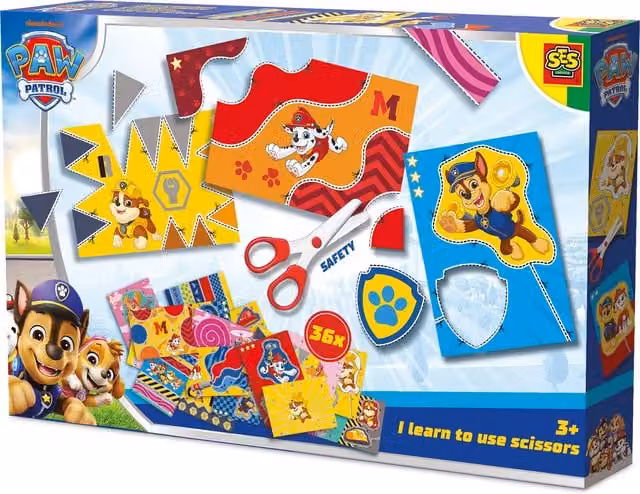SES Creative Paw Patrol I Learn to Use Scissors Paper Craft Set in Blue and Multicolour
