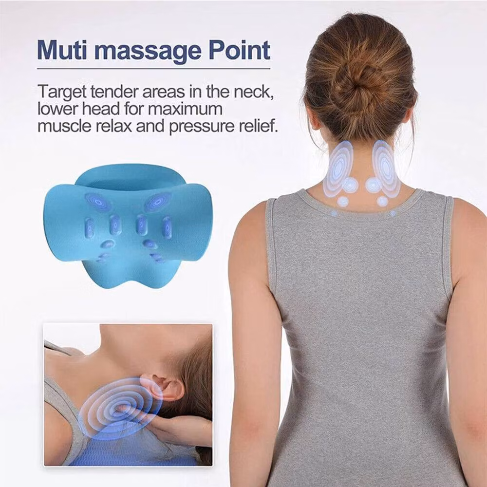 SPETLEK Neck Stretcher Relaxer Pillow for Cervical and Shoulder Pain Relief, Blue – 2
