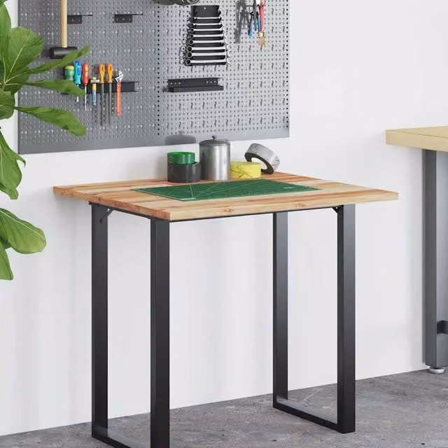 Berkfield Home Versatile Solid Wood Acacia Desk Top, Brown, W: 100 cm, D: 60 cm, H: 2 cm