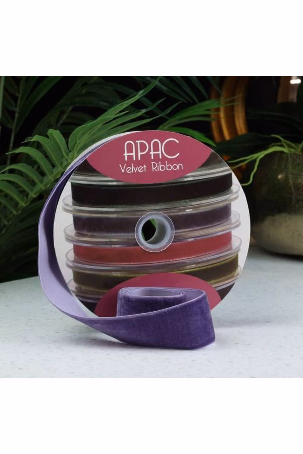 KDMD Dusky Purple Velvet Ribbon, Width: 3.8 cm, Length: 20 m – 2