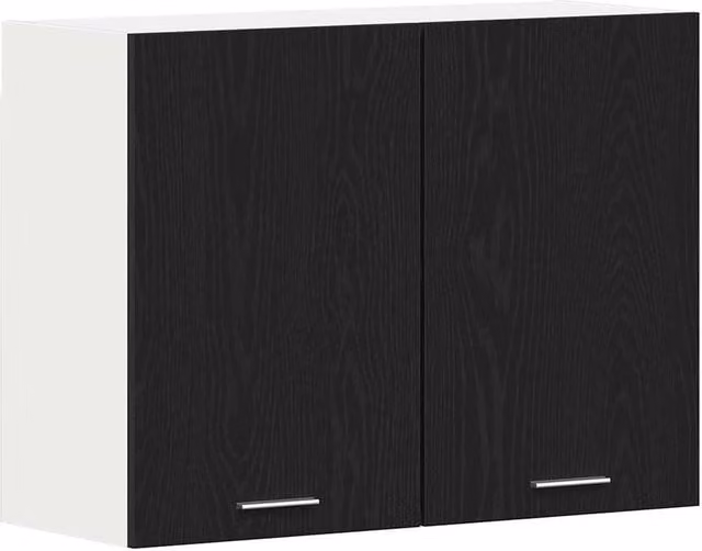 Berkfield Home Black Modern Wall Mounted Kitchen Cabinet with Hinged Doors, W/D/H: 80 x 31 x 60 cm – 1