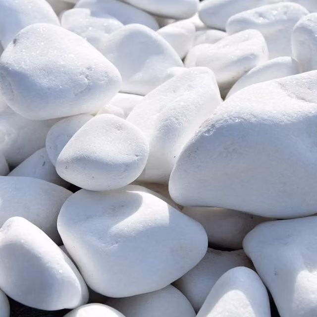 Trans-Pal White Natural Decorative Marble Stones
