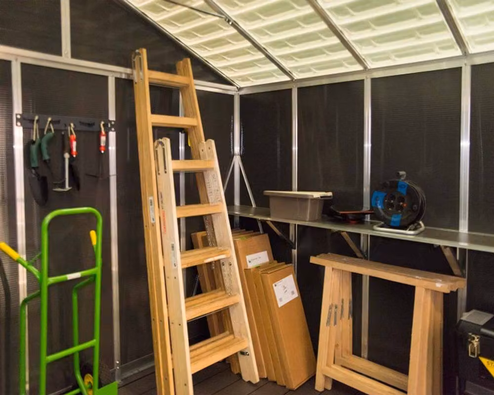 Palram Yukon 11 x 9 Modern Shed with WPC Floor in Dark Grey, W: 332 cm, D: 271 cm, H: 252 cm – 2
